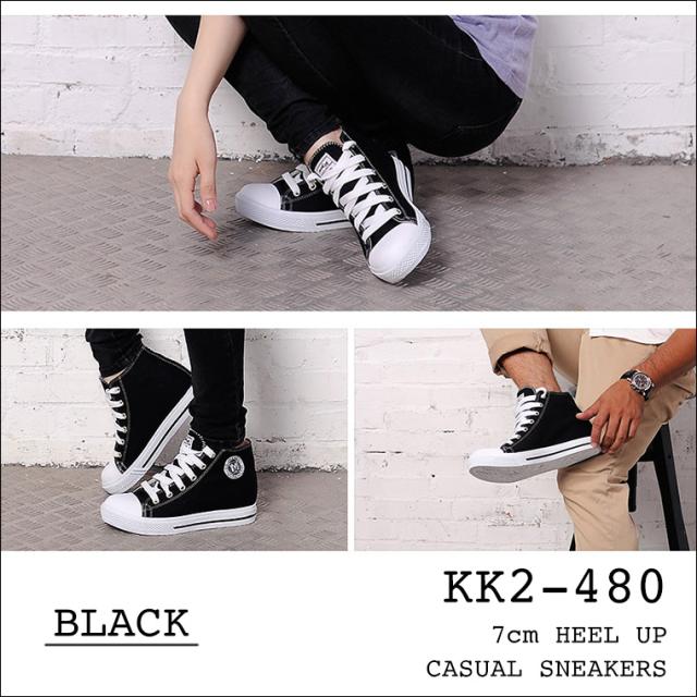 シークレットシューズ 7cmアップ シークレットスニーカー ハイカット