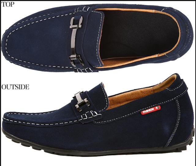 シークレットシューズ 6cmUP 23.5cm〜 メンズスニーカー スリッポン デッキシューズ ドライビングシューズ kk6-100