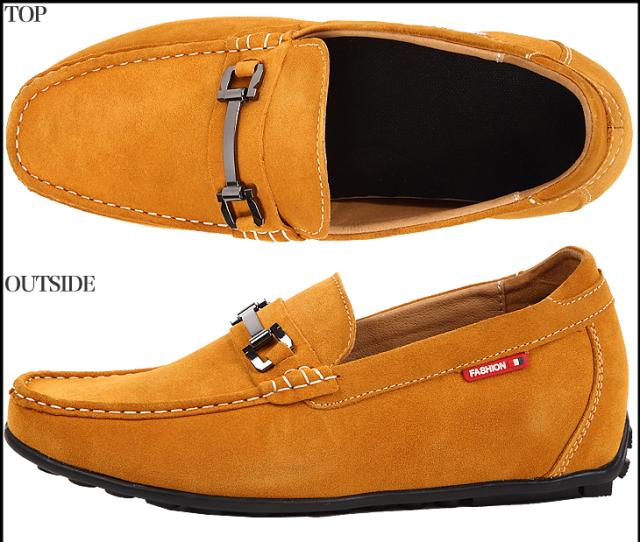 シークレットシューズ 6cmUP 23.5cm〜 メンズスニーカー スリッポン デッキシューズ ドライビングシューズ kk6-100