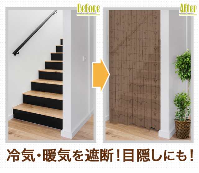 パタパタカーテン 間仕切り アコーディオンカーテン 階段 目隠し 省エネ 断熱 保温 抗菌 消臭 SEＫ 幅100 丈180 安い おしゃれ シンプル 洗える
