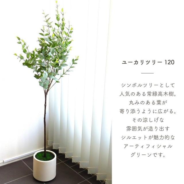 人工観葉植物 アーティフィシャルグリーン ユーカリツリー120 高さ120cm ユーカリ 造花 フェイクグリーン インテリアグリーン 鉢物 観葉植物 贈り物 インテリア_1