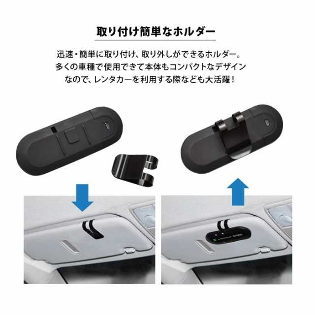 Bluetooth 車載 ワイヤレス スピーカー 車用 スピーカーフォン 通話 音楽 ハンズフリー 車 無線 カー用品 車内の通販はau Pay マーケット Wonder Labo