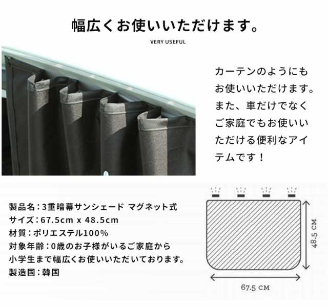 サンシェード 車 かわいい柄で子どもも嬉しい 三重暗幕でuvカット キャラクターがかわいいシェード 車用カーテン シェード 日よけ カーの通販はau Pay マーケット Wonder Labo