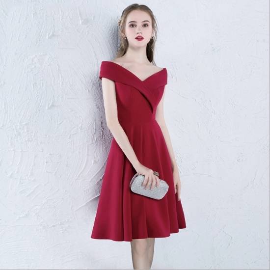 即納 二次会 ワンピース パーティードレス 結婚式 ドレス お呼ばれ オフショルダー オフショルワンピ Aライン 演奏会 二次会ワンピース の通販はau Pay マーケット Leaflower