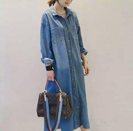一部即納 デニムシャツワンピース デニムシャツワンピ レディース 大きいサイズ ロング マキシ シャツ ワンピース ワンピ 秋冬新作 の通販はau Pay マーケット Leaflower