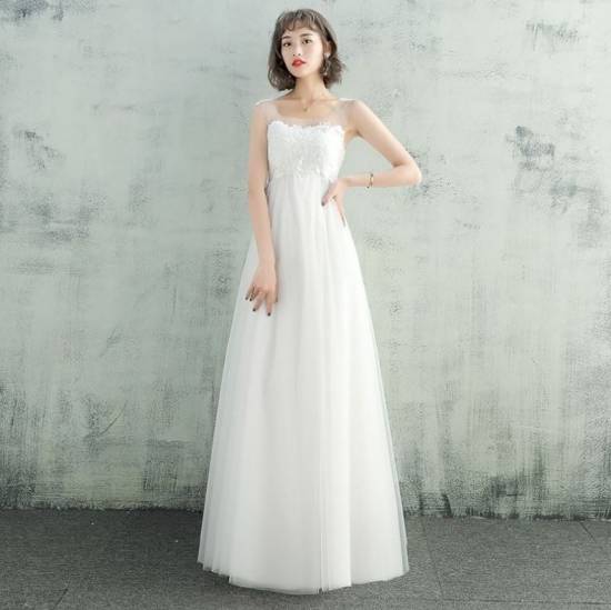 ウェディングドレス 大きいサイズ 白 二次会 花嫁 激安 ほんのりハイウエストなウエディングドレス チュール ウェディングドレス 白 二次の通販はau Pay マーケット Leaflower