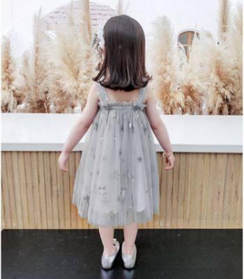 子供服 女の子 ワンピース ワンピ かわいい キラキラ スター ラメ チュールスカート キャミワンピ プリンセスドレス 2カラー 春 夏 新作 の通販はau Pay マーケット Leaflower