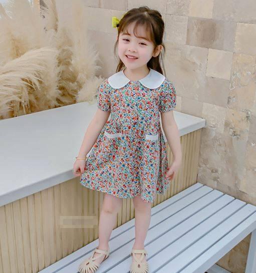 子供服 女の子 ワンピース キッズ かわいい マルチカラー プリントワンピ 丸襟 半袖 シャツワンピース 夏ワンピ 春 夏 新作 春服 夏服 の通販はau Pay マーケット Leaflower