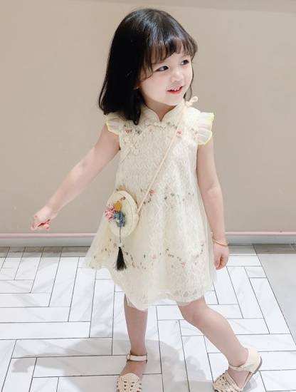 子供服 女の子 ワンピース かわいい チャイナカラー フリル袖 レース ワンピース チャイナドレス 夏ワンピ ベビー服 幼児服 キッズ服 春 の通販はau Pay マーケット Leaflower