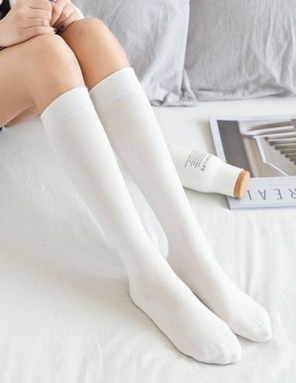 靴下 ソックス ハイソックス レディース くつ下 綿ストッキング ひざ下 ソックス 白 黒 灰色 38cm 2足セット 女子高生 Jk コスプレ 衣装 の通販はau Pay マーケット Leaflower