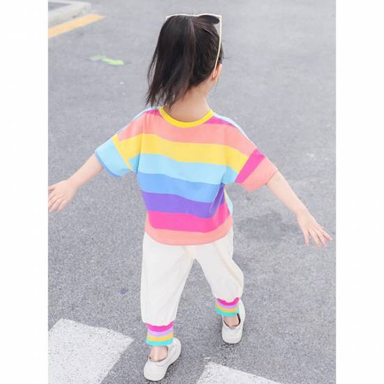 子供服 女の子 セットアップ パンツ Tシャツ ボトムス ズボン スマイル にこちゃん かわいい 半袖 春 夏 カジュアル シンプル 可愛い の通販はau Pay マーケット Leaflower