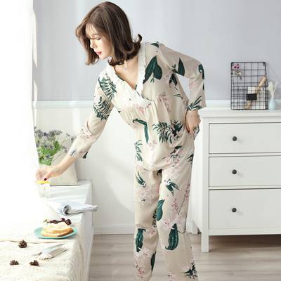 パジャマ レディース 女の子 部屋着 レディース セットアップ レディース 大きいサイズ パンツ Vネック フリル 長袖 春 夏 秋 冬 花柄 の通販はau Pay マーケット Leaflower