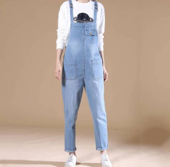オーバーオール レディース デニム サロペット オールインワン 無地 シンプル 大きいサイズ 体型カバー オーバーオール レディース の通販はau Pay マーケット Leaflower
