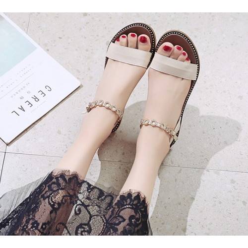 サンダル レディース フラット ローヒール ぺたんこ 疲れにくい 歩きやすい 走れる 履きやすい 痛くない きらきら ラインストーン 美脚 の通販はau Pay マーケット Leaflower