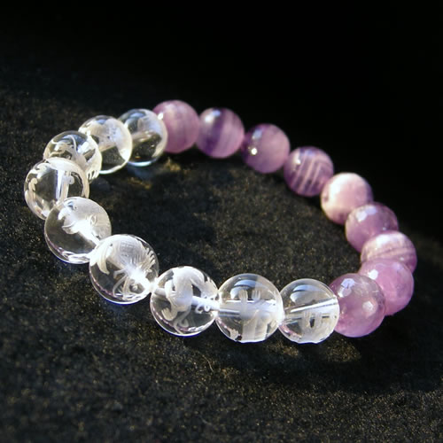 パワーストーン ブレスレット メンズ レディース 水晶 アメジスト 【風水では最強の組み合わの通販は 6,264円