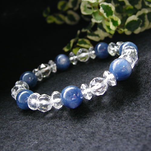 パワーストーン ブレスレット メンズ レディース 高品質！ カヤナイト ＆ スターカット水晶 ブの通販は 8,044円