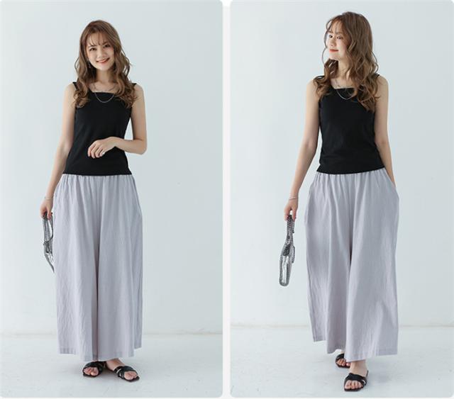 ワイドパンツ ボトムス フレアスリーブ ソリッド ロング 3colors 楽天市場】レディース ワイドパンツ ロング パンツ 長ズボン 春