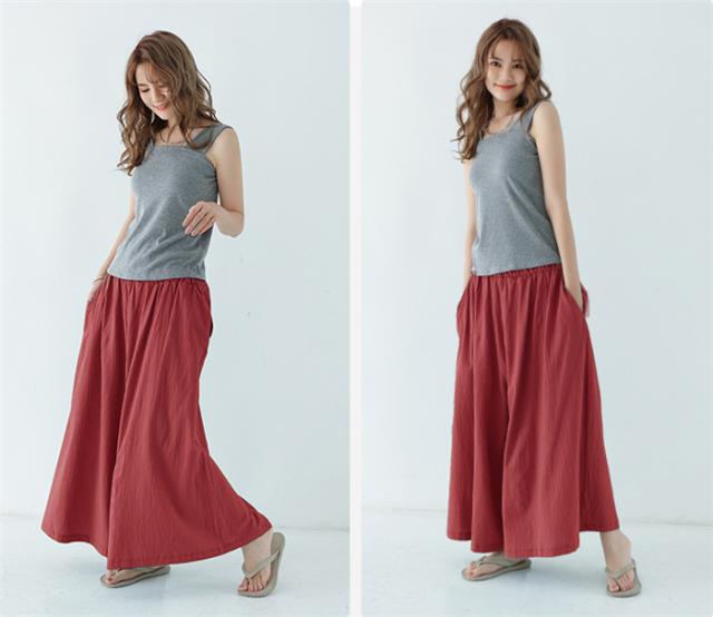 ワイドパンツ ボトムス フレアスリーブ ソリッド ロング 3colors 2350-0014-1.jpg