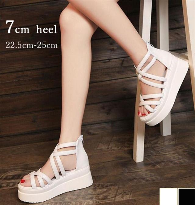 クリア厚底サンダル 7cm ウェッジソール 楽ちんサンダル 01.jpg