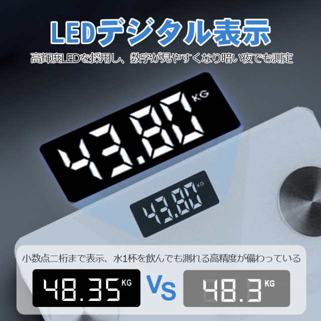 体重計 高精度 bluetooth スマホ連動 日本語 iOS Android