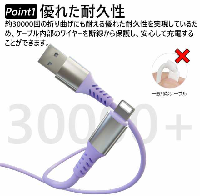 iphone 充電ケーブル 2m 1.5m 1m 0.5m 充電器iphoneケーブル