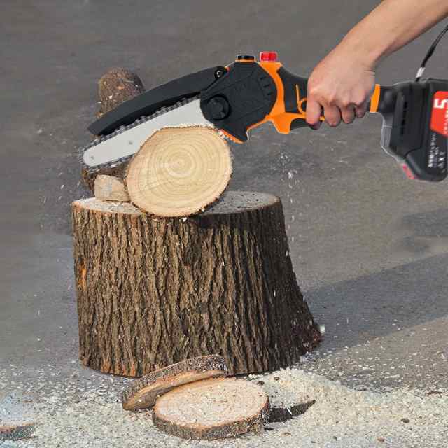 ✨チェーンソー 充電式 ６インチ 電動チェーンソー✨片手 軽量 木工切断