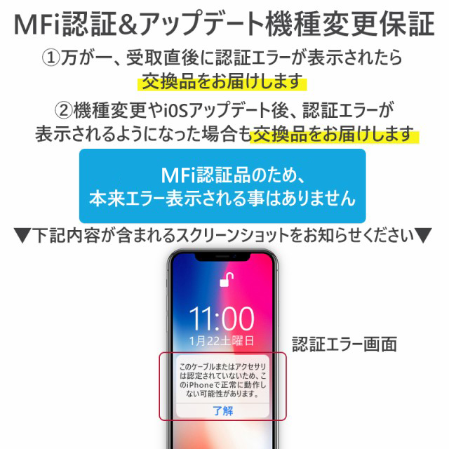 Iphone正規Mfi認証品＆1年長期保証】iphone 充電ケーブル 2m 1.5m 1m