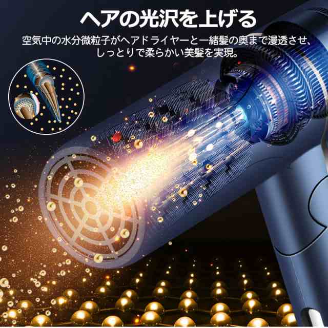 ドライヤー 速乾 ヘアドライヤー 大風量 マイナスイオン どらいやー 450W 3段階調整 軽い 静音 折り畳み式 コンパクト 過熱保護  手触りよの通販はau PAY マーケット - SmileDirect