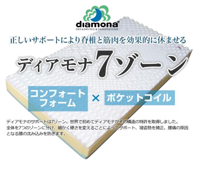 ディアモナ ダブル 7ゾーン ポケットコイルとコンフォートフォーム 【大型商品につき日時指定不可】_1