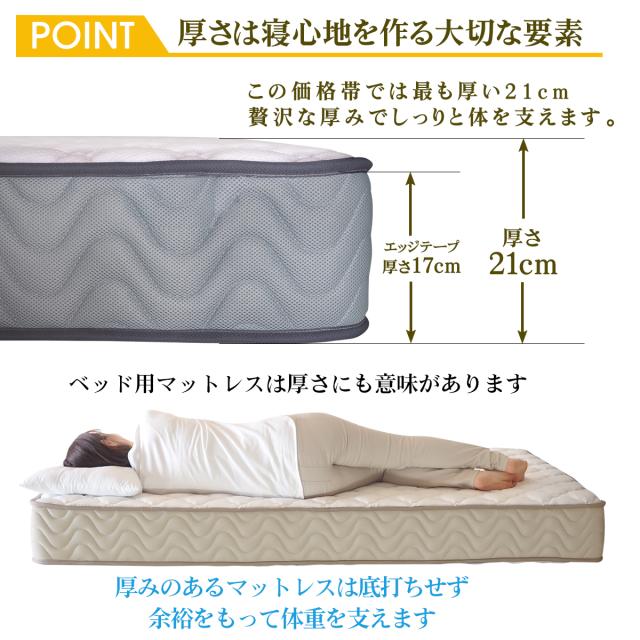 マットレスダブル 厚さ21cm やや硬め 竹炭ウレタン 抗菌防臭 腰痛対策 マットレスダブル 厚さ21cm やや硬め 竹炭ウレタン 抗菌防臭 腰痛対策