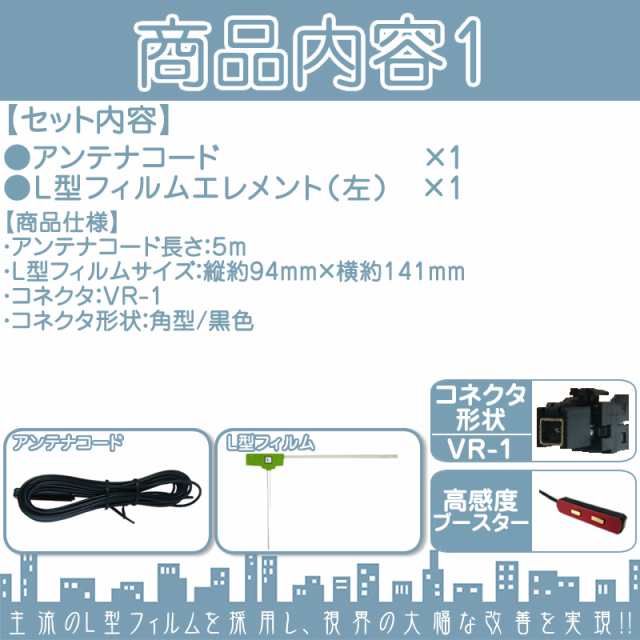 NSDN-W59 NSCN-W59 NH3N-W58 他対応 ワンセグ フィルムアンテナ VR1 1本 + GPSアンテナ セット カーナビの通販はau  PAY マーケット - 良品本舗 ONEUP | au PAY マーケット－通販サイト