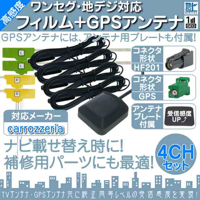 AVIC-RW900 対応 GPSアンテナ + 地デジ フィルム アンテナ HF201S タイプ 4ch セット カロッツェリア  :20230207232928-01441:SEVEN GRASS - 通販 - Yahoo!ショッピング - テレビ、オーディオ、カメラ