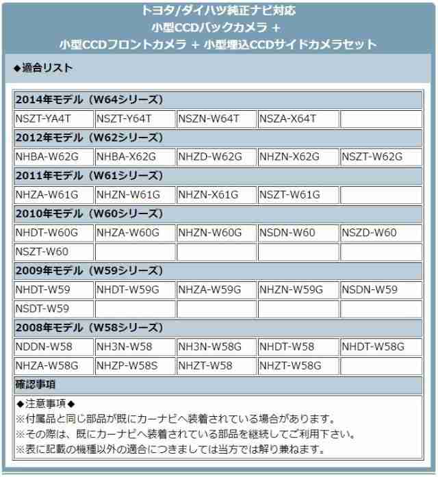 トヨタ純正 カーナビ対応 ワイヤレス バックカメラ + フロントカメラ +