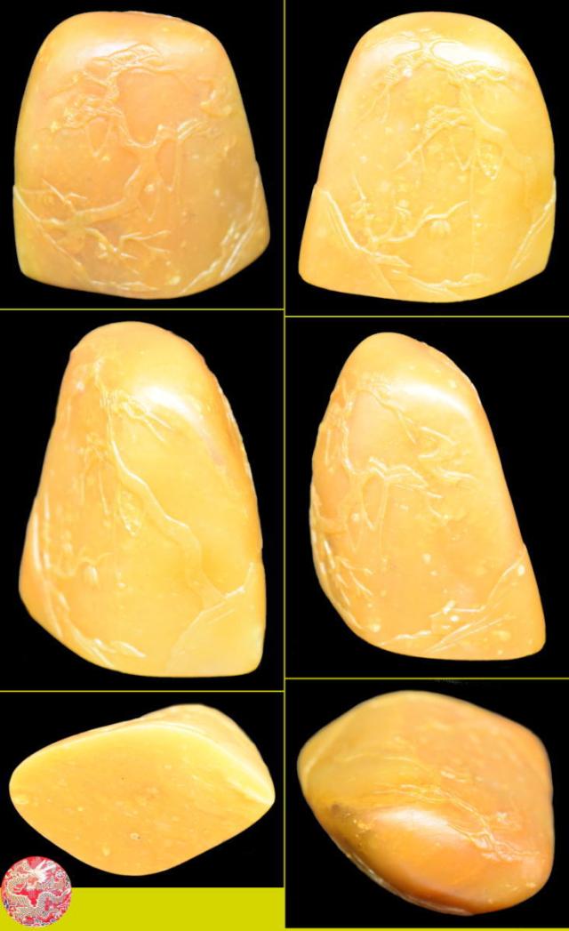 【送料無料】天然 寿山石 Shoushan stone 高山黄 高山石 手彫り 印材 未使用 旧蔵 福建省原石 置物 稀少 唐物古玩 印鑑 篆刻 威龍彩雲通販_6