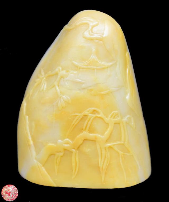 【送料無料】天然 寿山石 Shoushan stone 高山石 高山黄 手彫り 印材 未使用 旧蔵 福建省原石 置物 稀少 唐物古玩 印鑑 篆刻 威龍彩雲通販