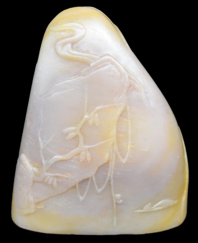 【送料無料】天然 寿山石 Shoushan stone 高山石 高山黄 手彫り 印材 未使用 旧蔵 福建省原石 置物 稀少 唐物古玩 印鑑 篆刻 威龍彩雲通販_1