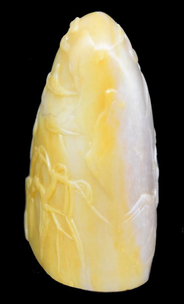 【送料無料】天然 寿山石 Shoushan stone 高山石 高山黄 手彫り 印材 未使用 旧蔵 福建省原石 置物 稀少 唐物古玩 印鑑 篆刻 威龍彩雲通販_2