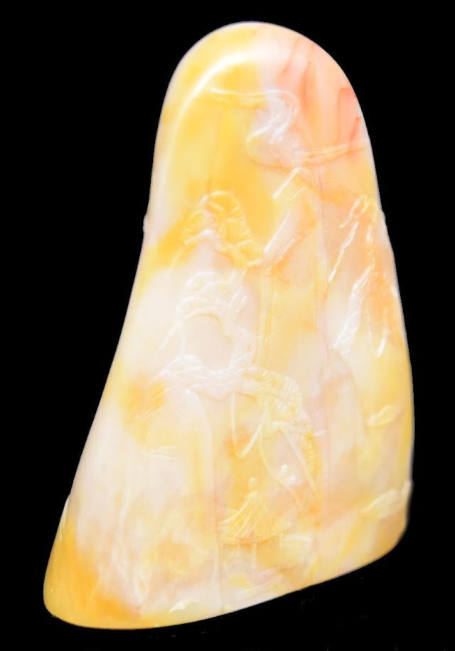 【送料無料】天然 寿山石 Shoushan stone 高山石 高山黄 手彫り 印材 未使用 旧蔵 福建省原石 置物 稀少 唐物古玩 印鑑 篆刻 威龍彩雲通販_3