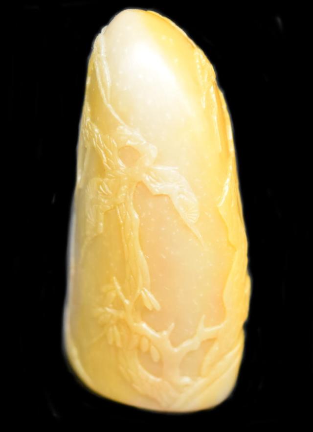 【送料無料】天然 寿山石 Shoushan stone 高山石 高山黄 手彫り 印材 未使用 旧蔵 福建省原石 置物 稀少 唐物古玩 印鑑 篆刻 威龍彩雲通販_3