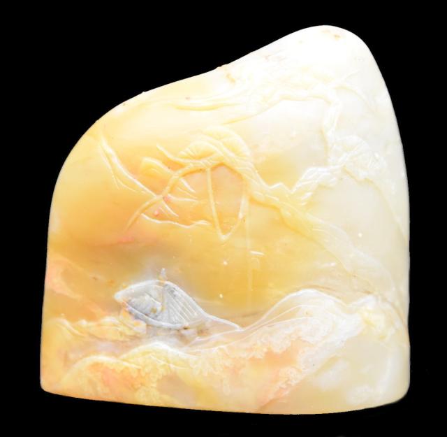 【送料無料】天然 寿山石 Shoushan stone 高山凍 高山石 手彫り 印材 未使用 旧蔵 福建省原石 置物 稀少 唐物古玩 印鑑 篆刻 威龍彩雲通販_2