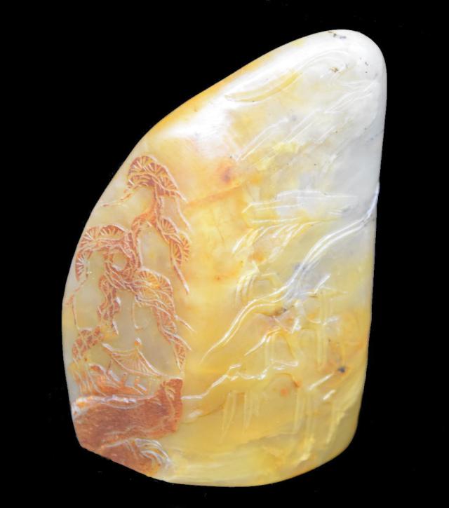 送料無料】天然 寿山石 Shoushan stone 高山石 高山凍 手彫り 印材 未