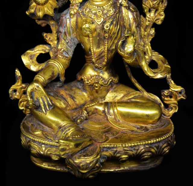 送料無料】古美術 チベット仏 鍍金 銅流金 古仏像 置物 仏教美術 入手 