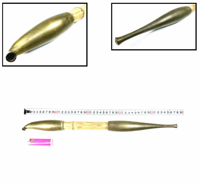 超極太キセル 特大型 煙管 約長辺46cm 面白く 古道具 喫煙具 WWST041