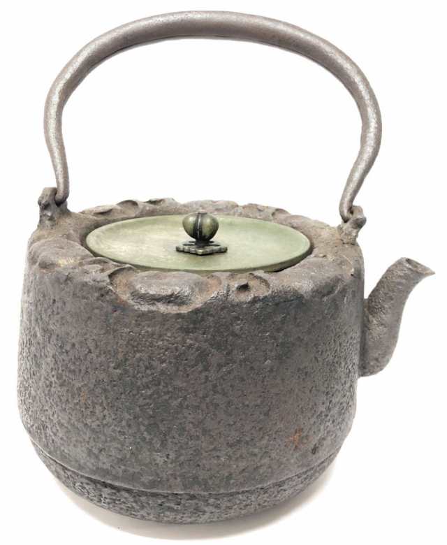 送料無料】 鉄瓶 急須 唐銅蓋 銅摘 茶壺 湯沸 修復なし 稀少