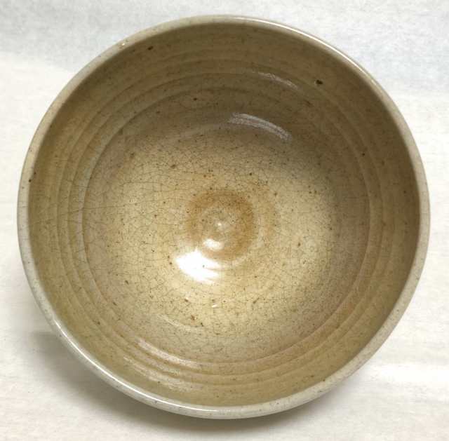 送料無料】古染三味茶碗 野坂 箱付 茶道具 ウブ品 日本古玩 伝世