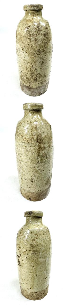 送料無料】江戸時代 古瀬戸 瀬戸焼 舟徳利 酒器 花瓶 伝世品