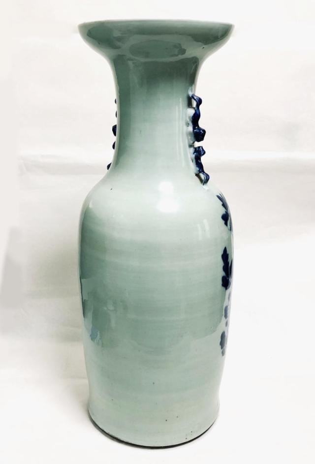 【送料無料】清時代中期 古染付 花紋様 大花瓶 伝世品焼物 青花 呉須 ウブ品 入手困難 骨董 中国古玩 (旧家蔵出し) 威龍彩雲通販_6