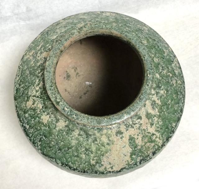 中国美術 時代 後漢 緑釉 壺 壷 高26㎝ 茶道具 花入 花瓶 花生