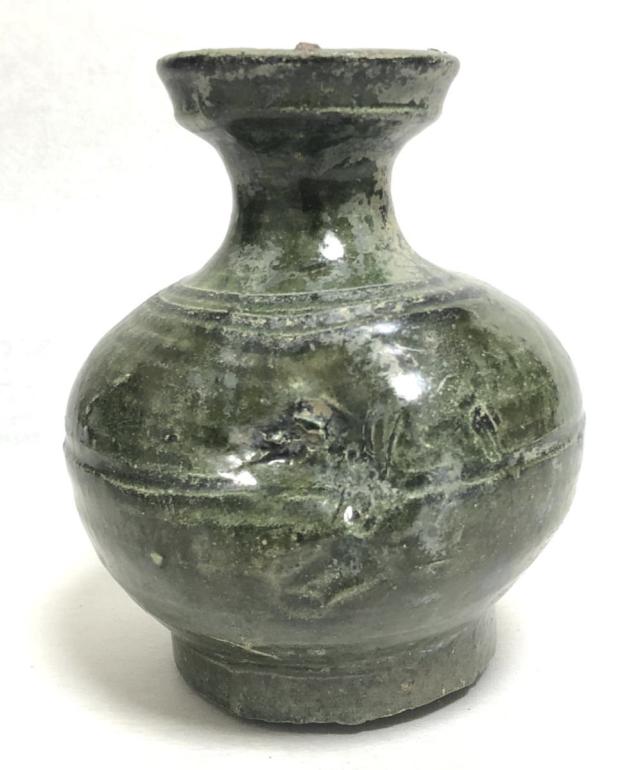 古美術 緑釉 壷 煎茶道具 送料無料】中国・後漢時代 1世紀 漢緑釉 緑釉壷 伝世品焼物 保証