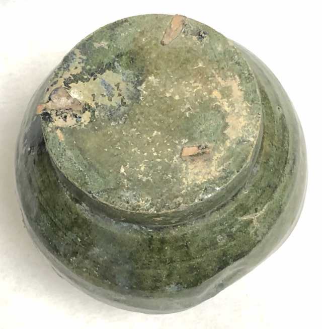 中国・後漢時代 1世紀 漢緑釉 緑釉壷 伝世品焼物 保証 ウブ品